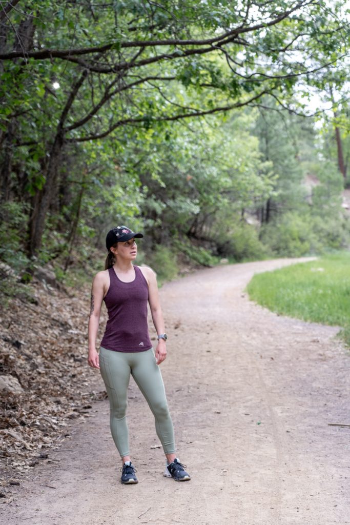 Summer running outfit: lightweight running tights by Athleta