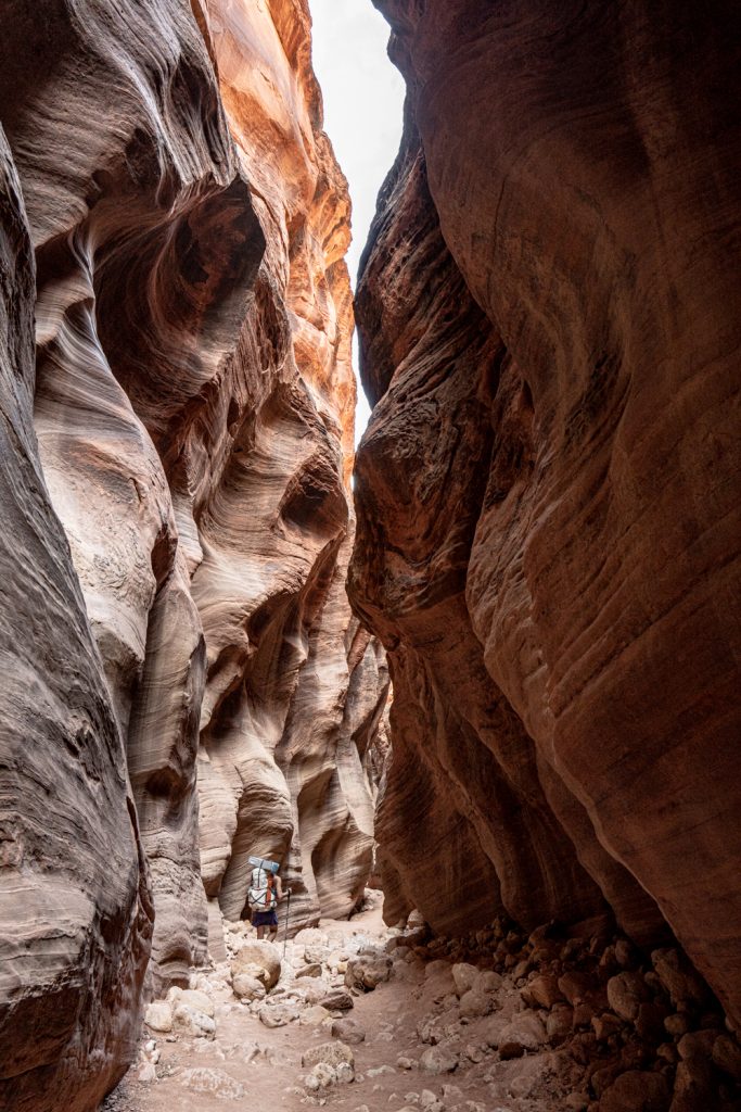 Buckskin Gulch slot canyon backpacking in May