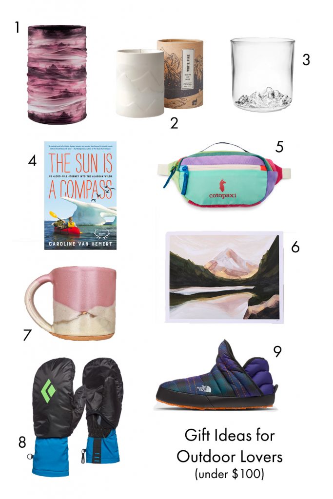 Creative and luxurious gift guide for outdoorsy people - all under $100!