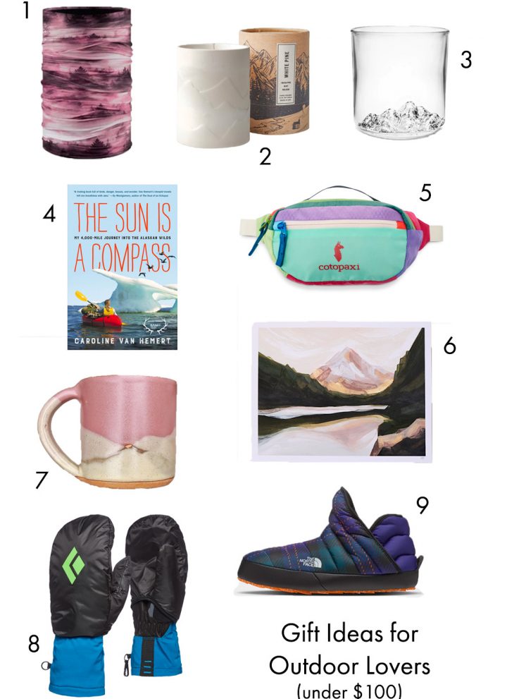 Creative and luxurious gift guide for outdoorsy people - all under $100!